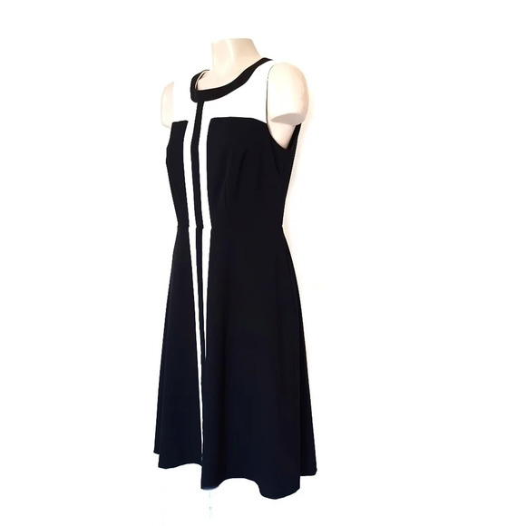 Calvin Klein Black and White Colorblock Dress Business Casual Cosplay Hipster - Picture 1 of 6